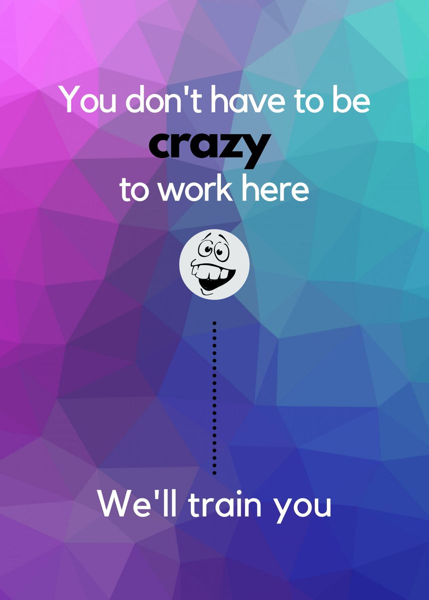 'Office sign colorful quote' Poster by Nessie Displate