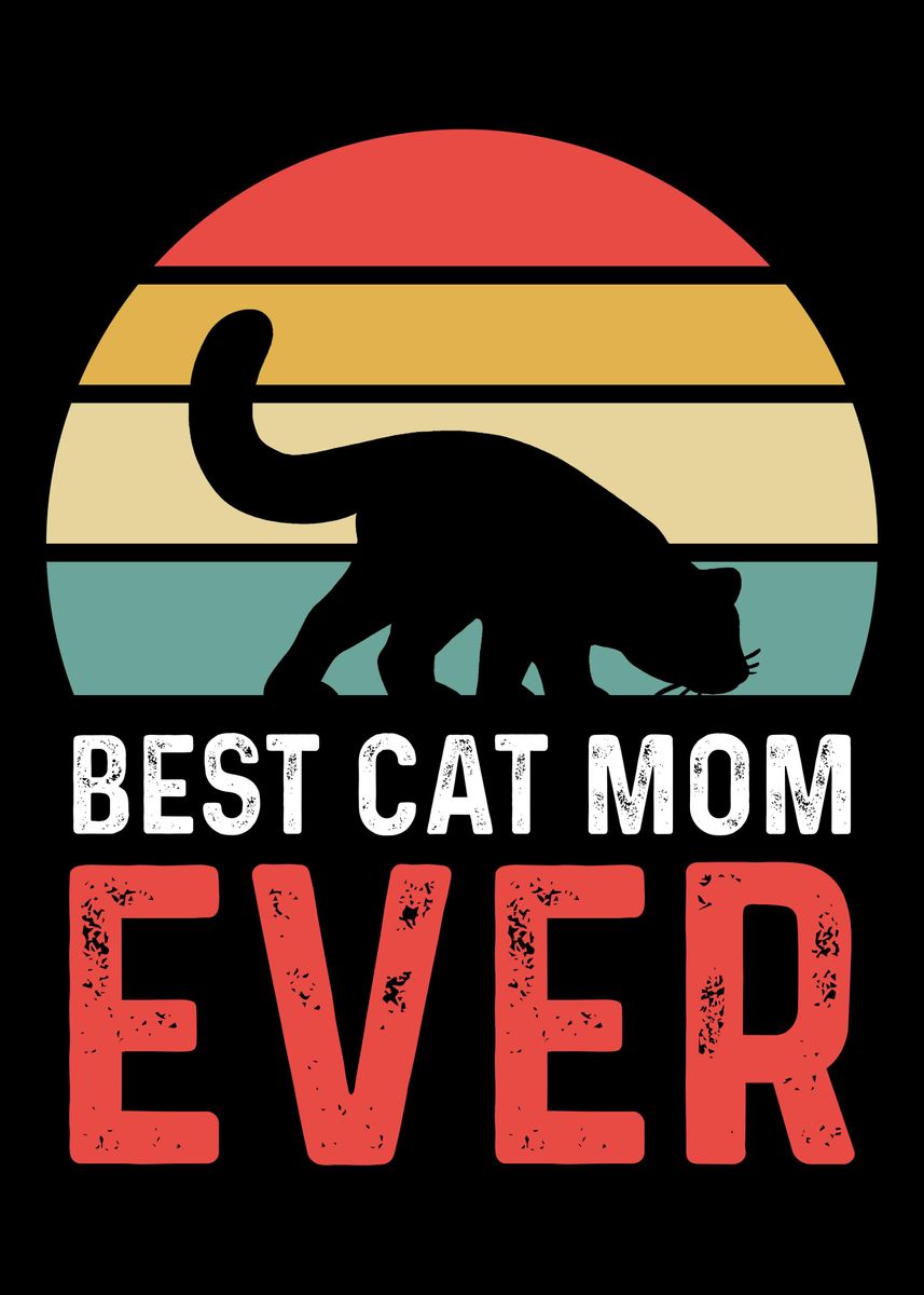 'Cat Katze Mom Mutter Mama ' Poster, picture, metal print, paint by ...