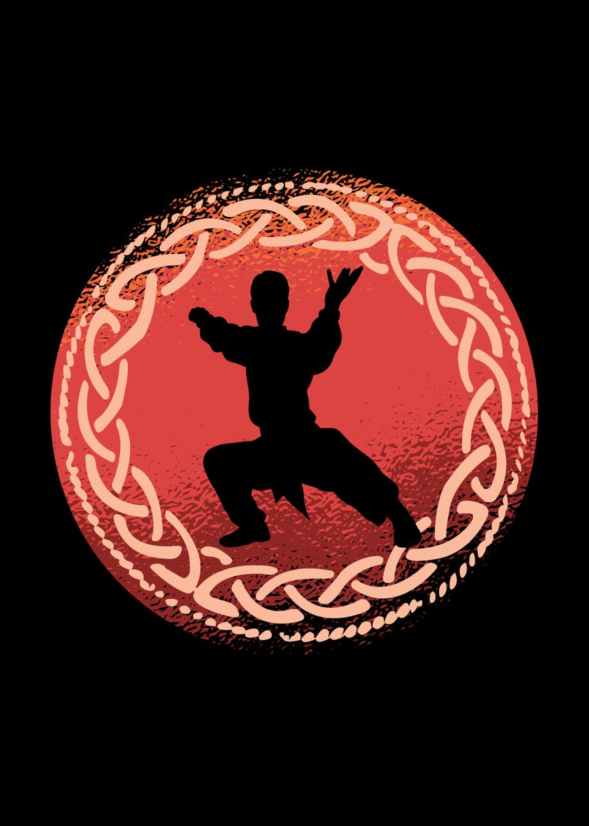 'Kung Fu Chain Design 4' Poster by Reinhard Reschner Displate