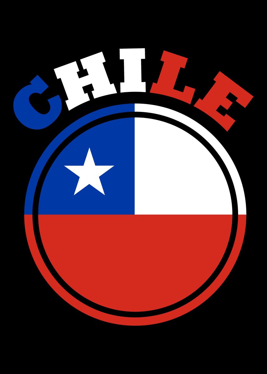 'Chile flag' Poster by Designzz | Displate