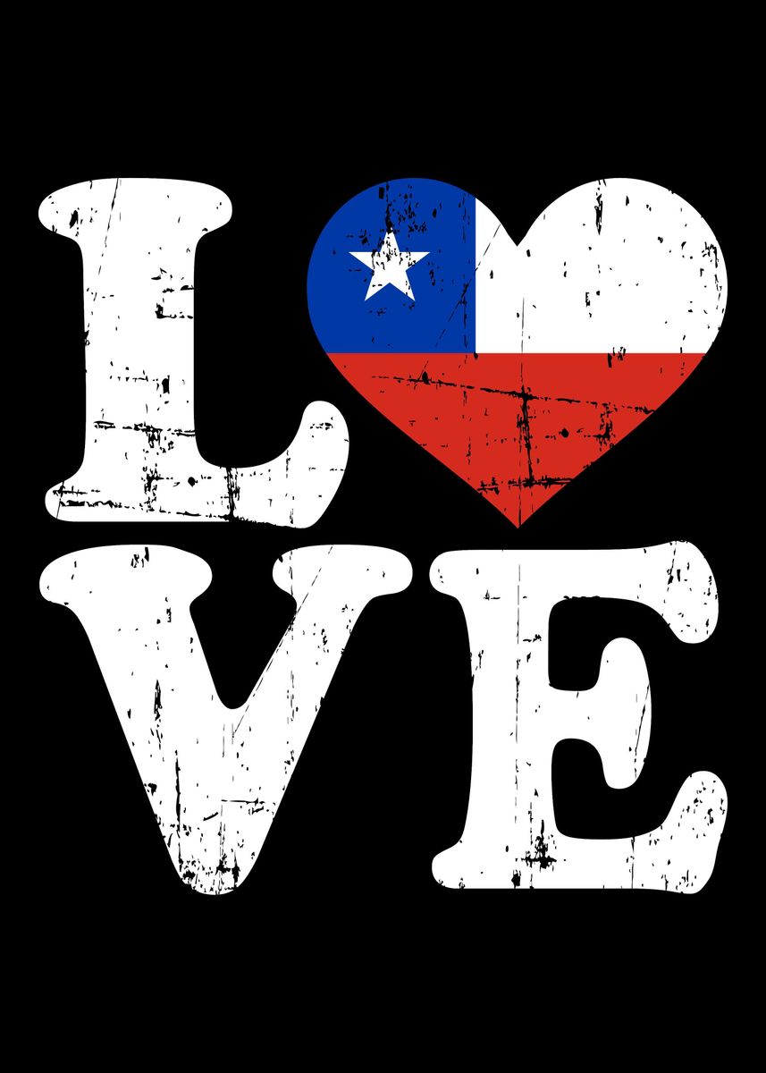 'Chile love' Poster by Designzz Displate