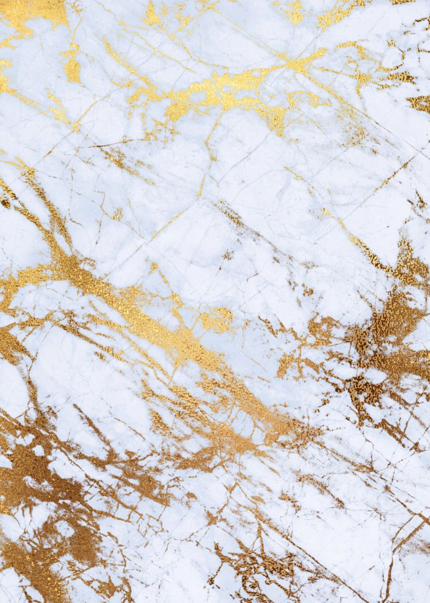 'Gold Marble 15' Poster, picture, metal print, paint by Aloke Design ...