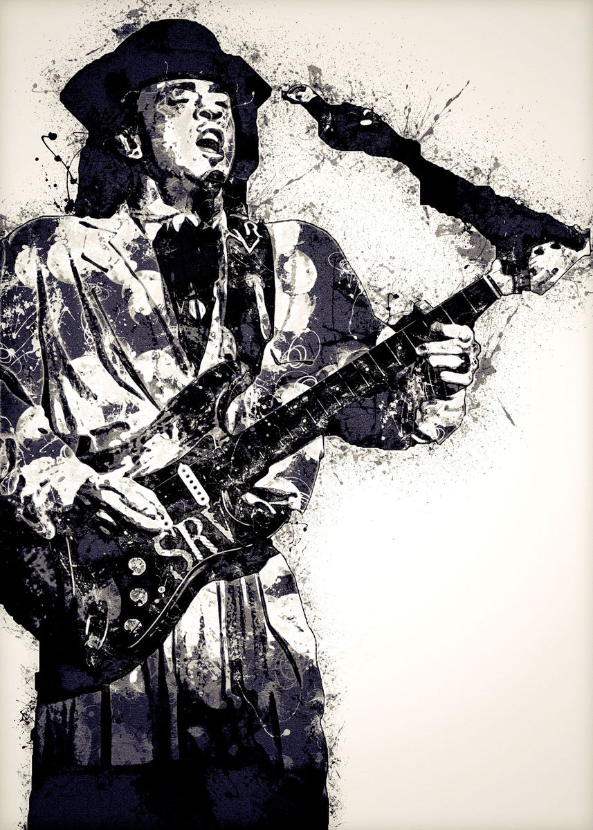 'Stevie Ray Vaughan Art 12' Poster, picture, metal print, paint by Oizy ...