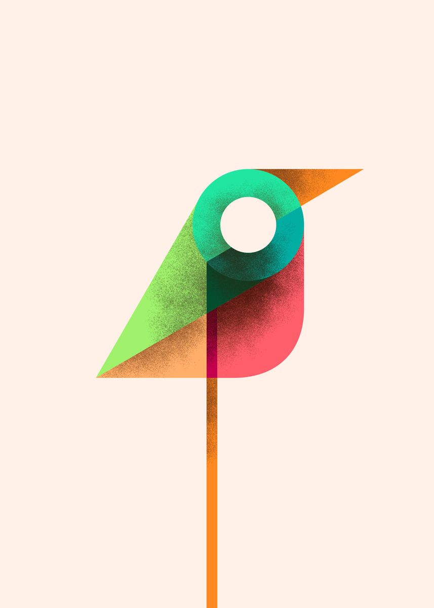 'Geometric Bird' Poster by Artsigma  | Displate