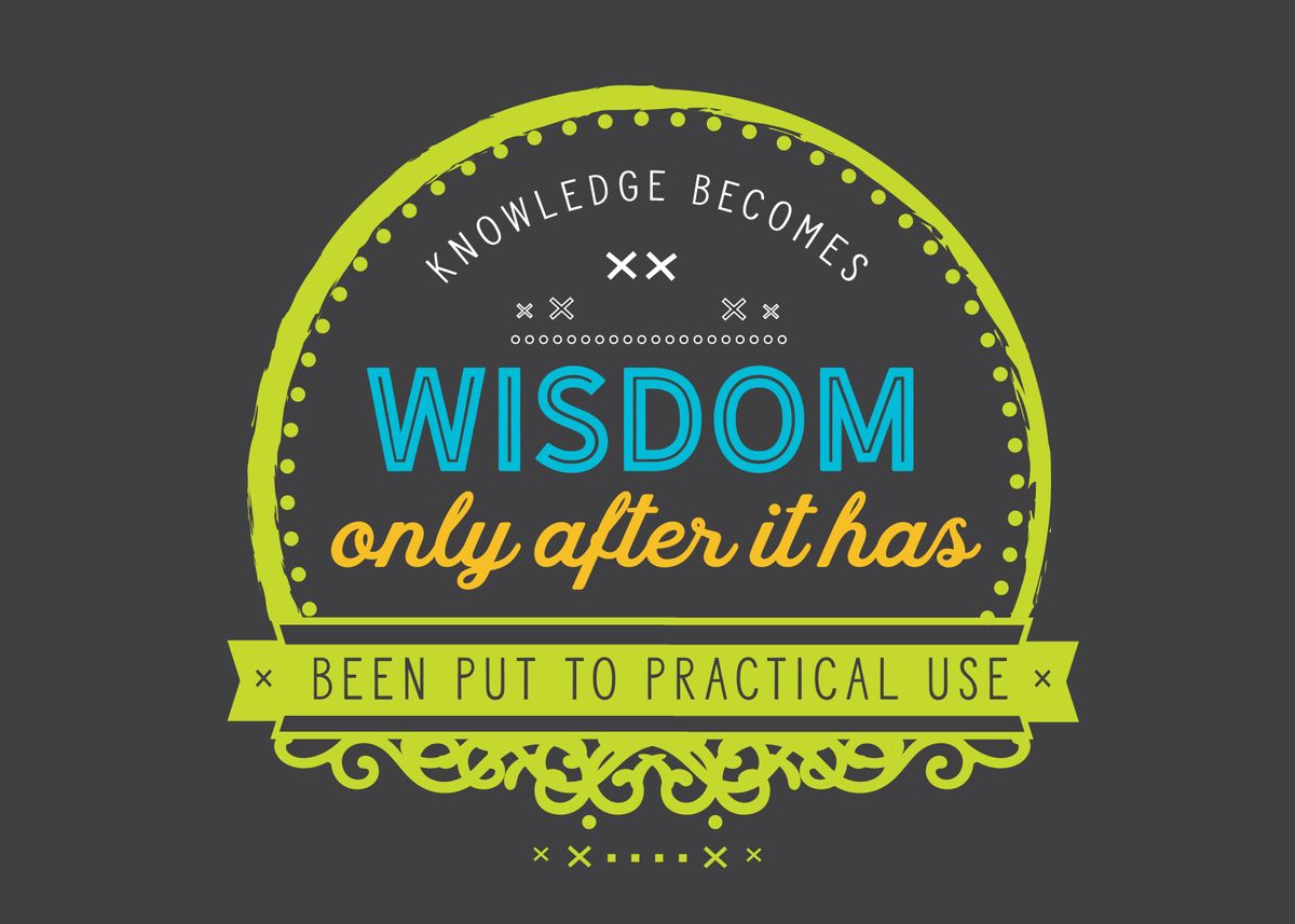 Knowledge Becomes Wisdom Poster By Baraiko Eiji Displate 7108