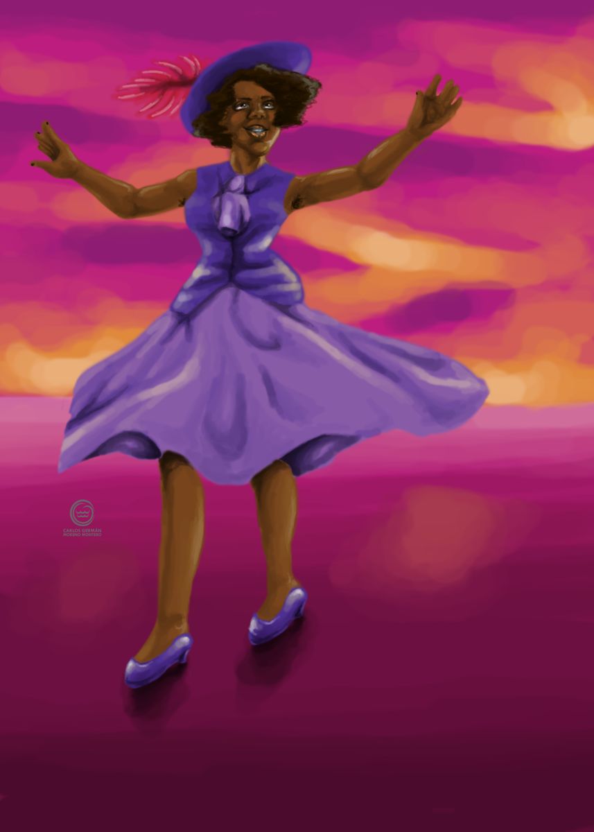 'Free Black Girl Dancing' Poster, picture, metal print, paint by Carlos