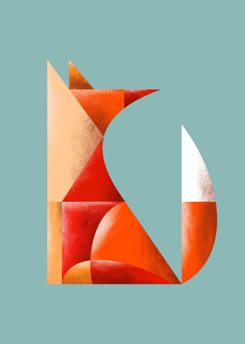 'Geometric Fox' Poster by Artsigma  | Displate