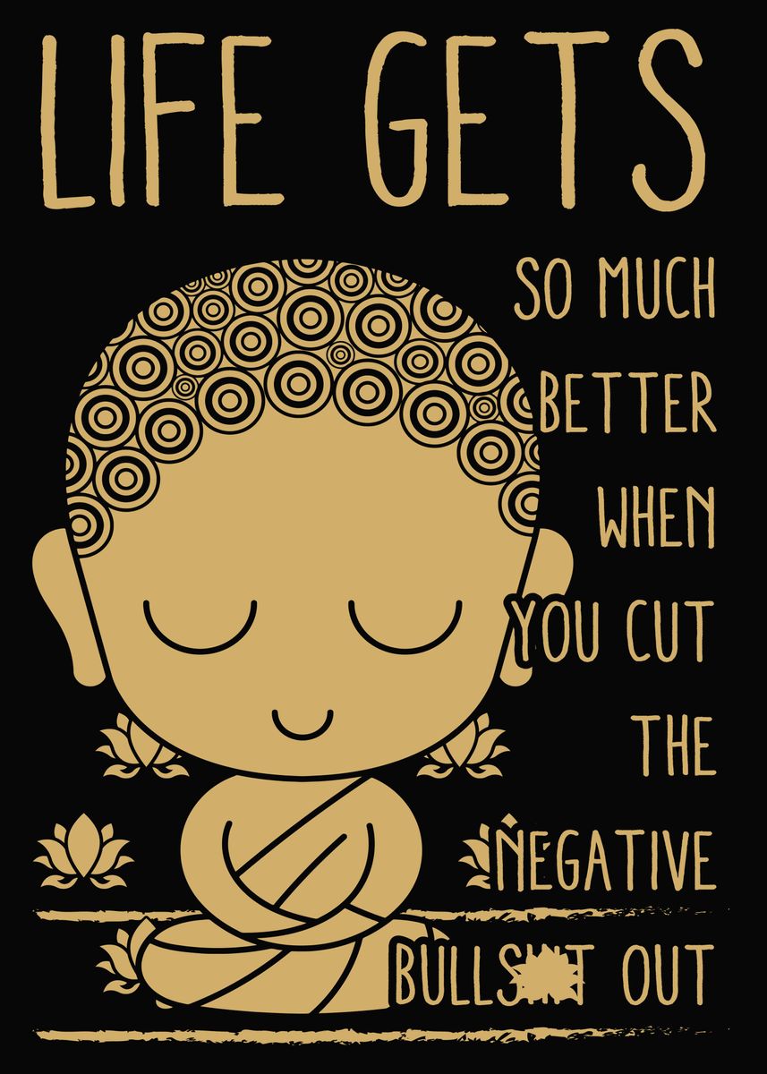 'Inspiring Buddhism quote' Poster, picture, metal print, paint by Theng ...