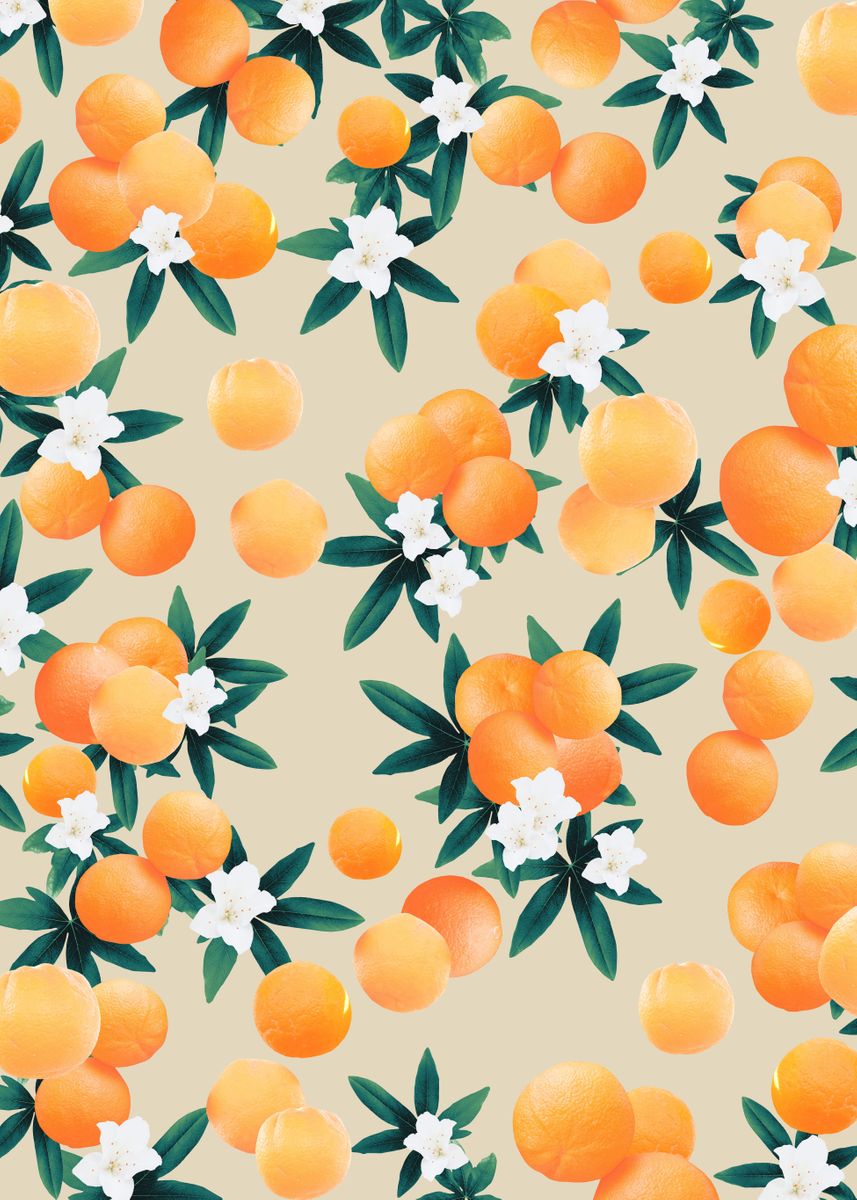 'Orange Twist Flower 9' Poster by Anita's & Bella's Art | Displate