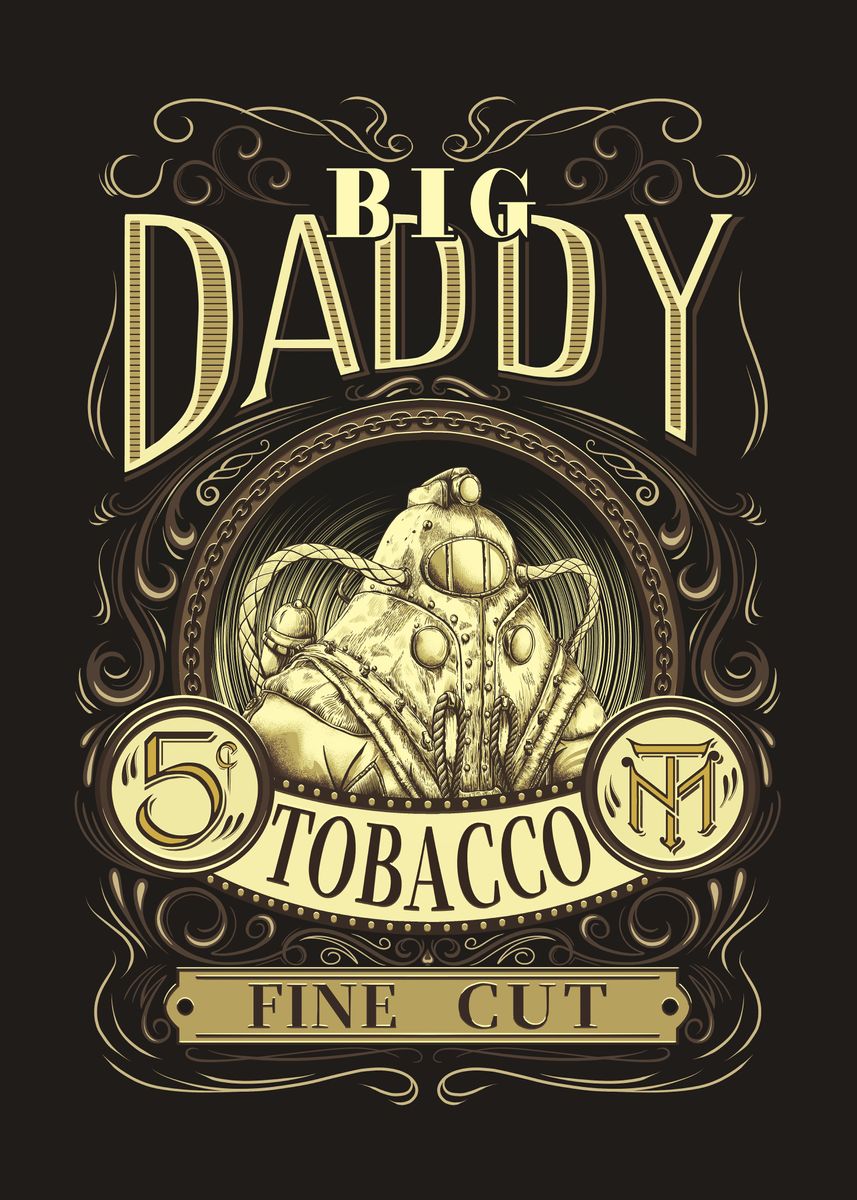 'Big Daddy Tobacco V4' Poster, picture, metal print, paint by TioMontague Displate
