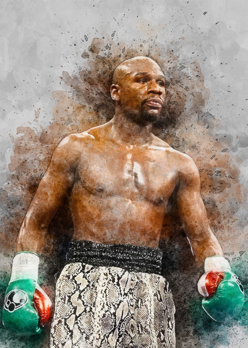 ' Floyd Mayweather' Poster, picture, metal print, paint by ONONMADE ...