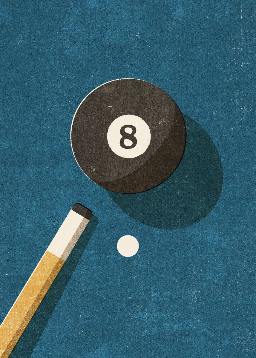 '8 Ball' Poster, picture, metal print, paint by Daniel Coulmann | Displate