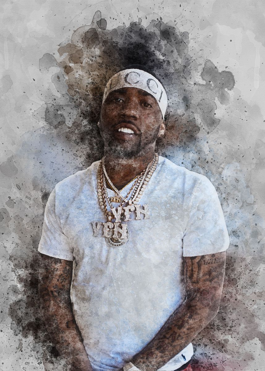 'YFN Lucci' Poster, Picture, Metal Print, Paint By BQY STUDIO | Displate