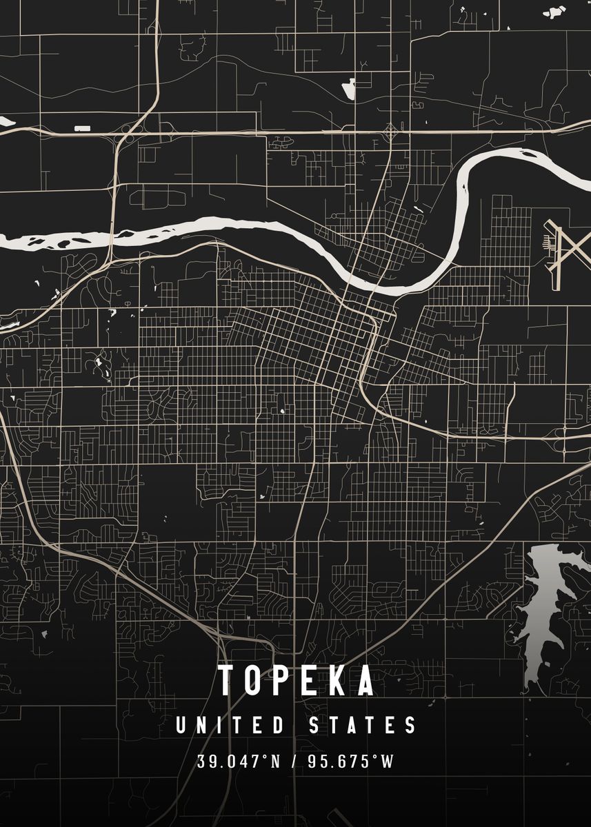 'Topeka Kansas' Poster, picture, metal print, paint by Five Senses Art ...