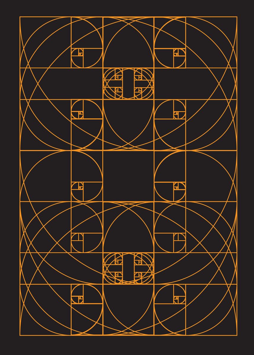'golden ratio pattern ' Poster, picture, metal print, paint by taps ...