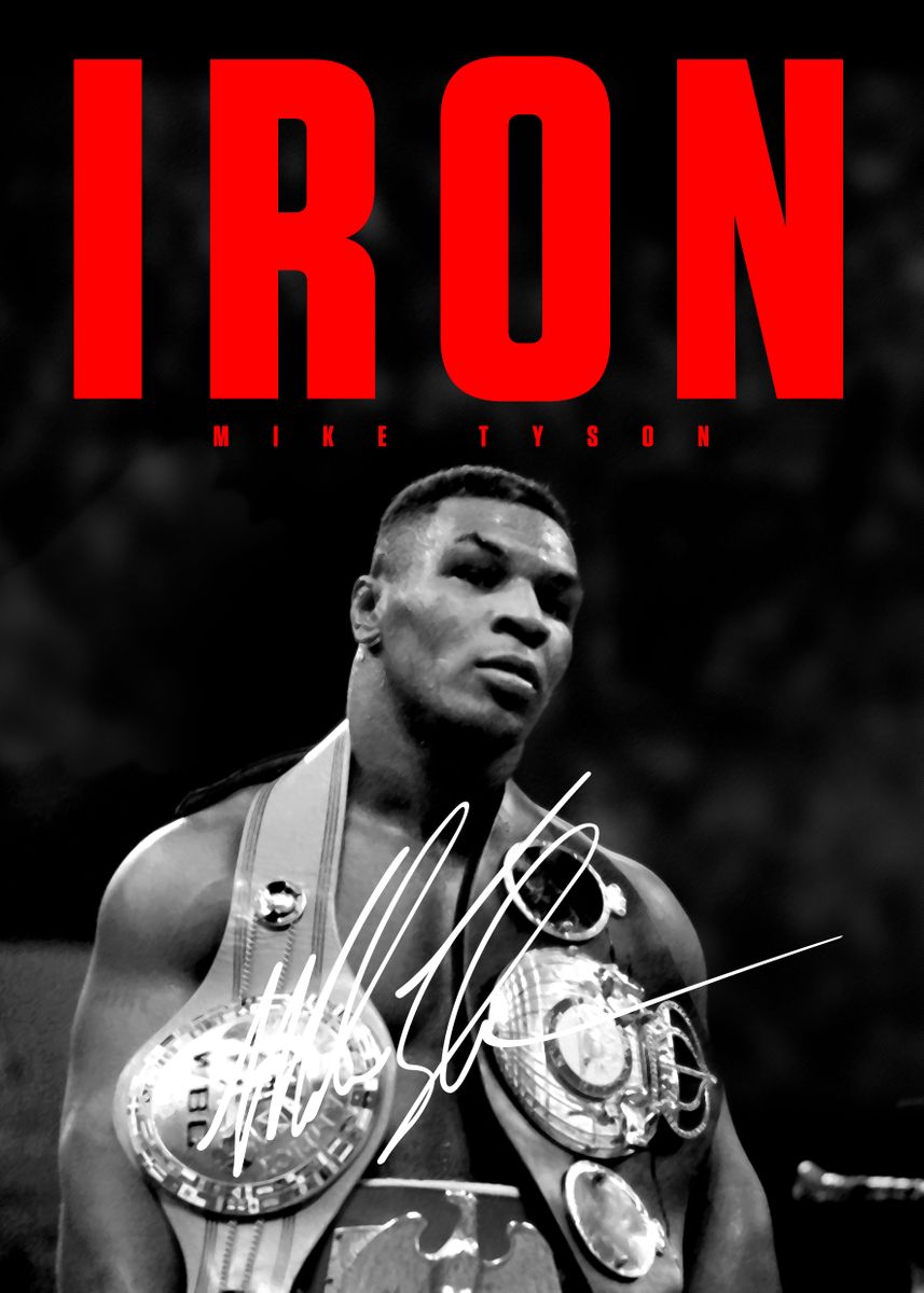 BEAUTIFUL POSTER PRINT WITH QUOTE LOOKS AWESOME FRAMED "IRON" MIKE TYSON 