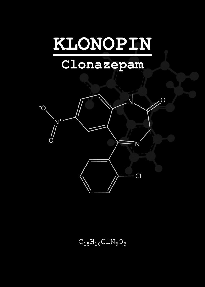 'Klonopin' Poster, picture, metal print, paint by ChemECool Displate