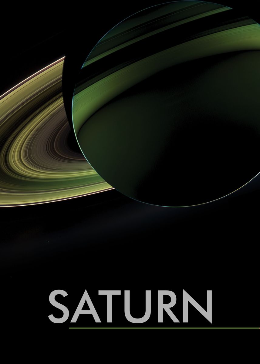 'SATURN GREEN' Poster by Atomic Chinook | Displate