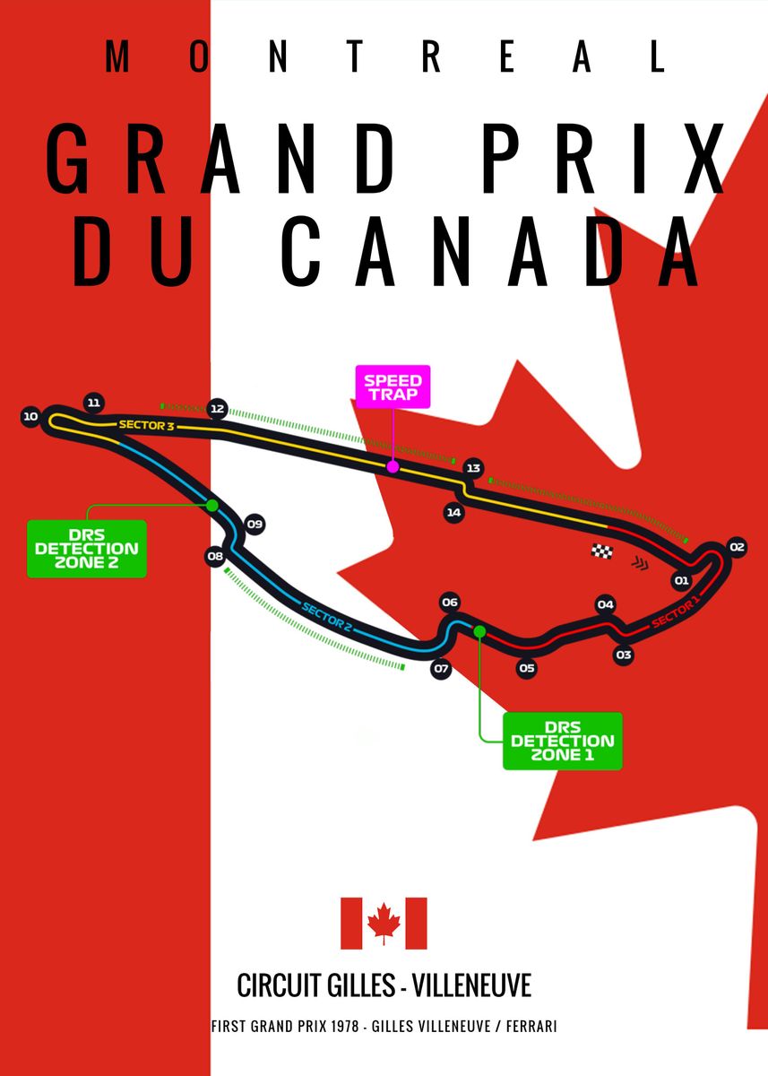 Canadian Grand Prix Poster Print By Snoop Pog Displate