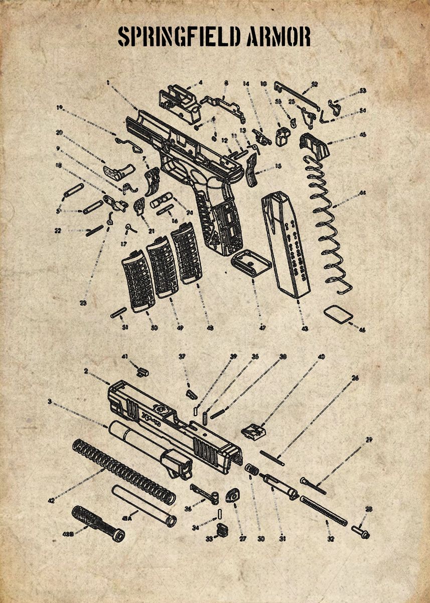 'springfield armor' Poster, picture, metal print, paint by MAXART ...