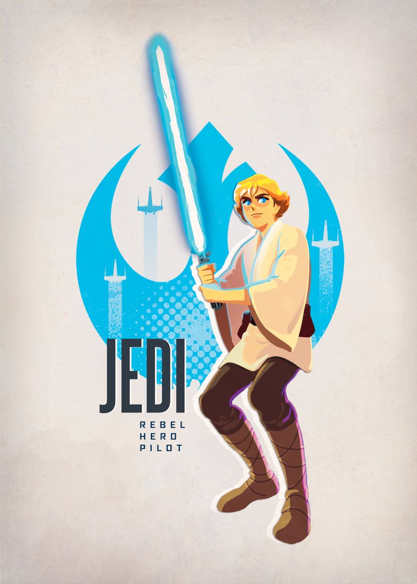'Jedi' Poster, picture, metal print, paint by Star Wars | Displate