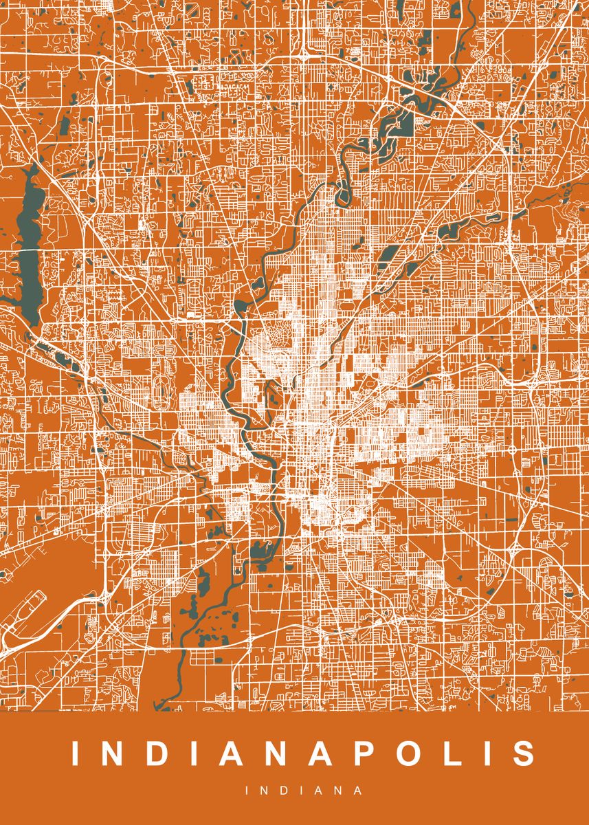 Map Indianapolis US Poster By UrbanMaps Displate F935ba90d918f2817b90202af1ef20b2 843c154a377ffbfbd34e030491f8a15b