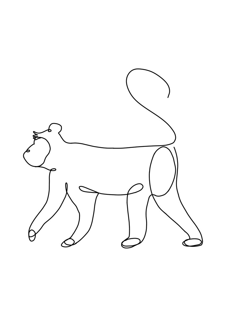 'Monkey Poster ' Poster by Giovanni Poccatutte Displate