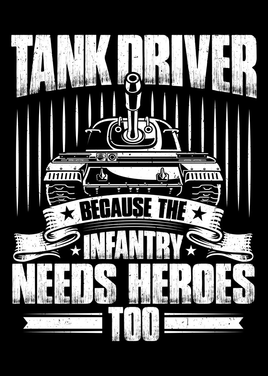 'Tank Driver Heroes' Poster by Krautshirts Displate