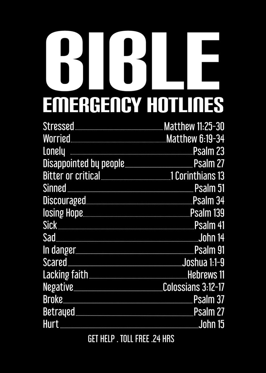 'Bible Emergency Hotline' Poster by ShirTom | Displate