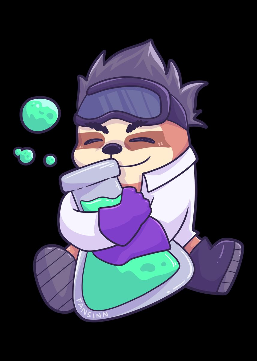 'mad scientist sloth Nerd' Poster by fansinn | Displate