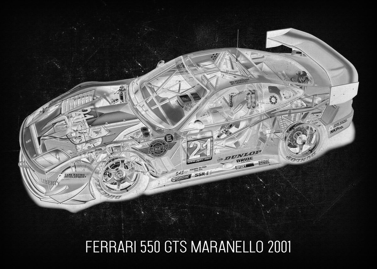 Ferrari 550 GTS Maranello ' Poster by JAT DESIGNS | Displate