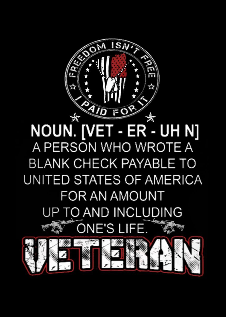 'Proud To Be A Veteran' Poster, picture, metal print, paint by David ...