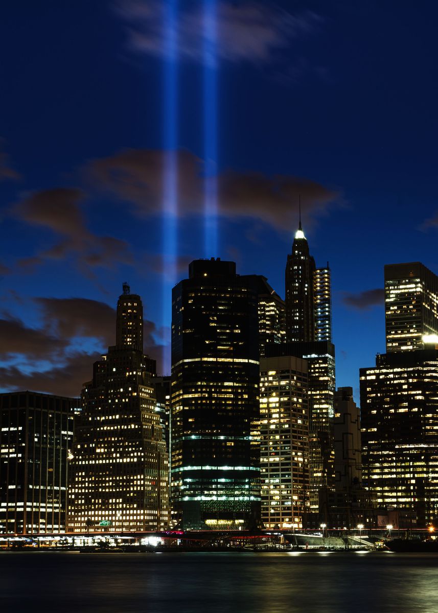 'New York 9 11 Skyline NY' Poster, picture, metal print, paint by Ella ...