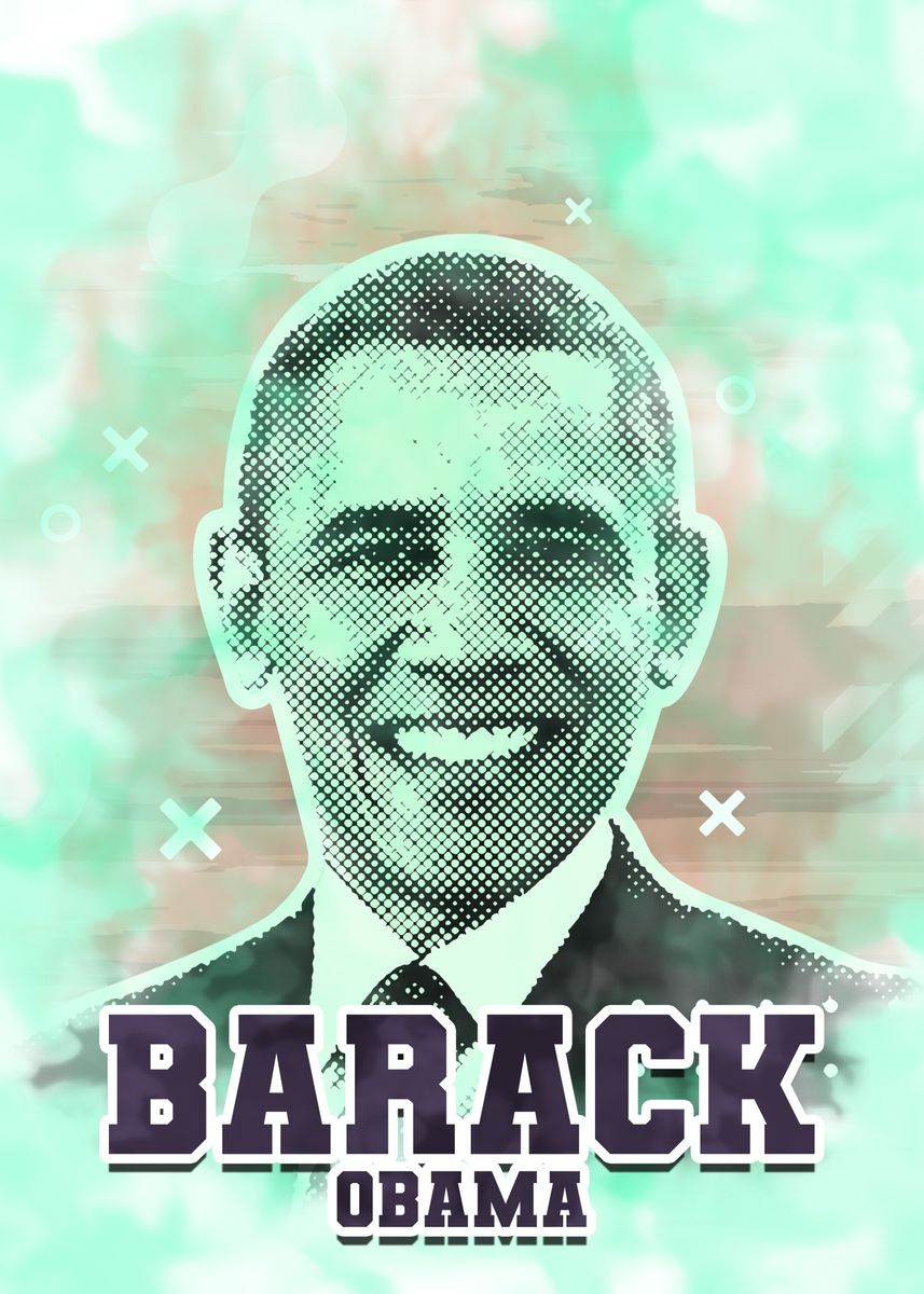 'Paint Illustration Obama' Poster by Viability Creative | Displate