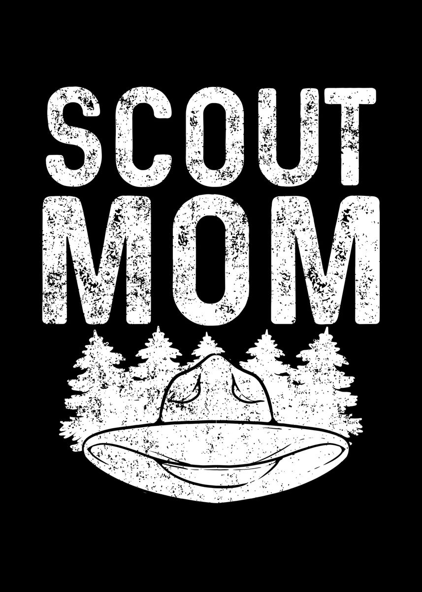 'Scouting Camping Mom Mama ' Poster, picture, metal print, paint by ...