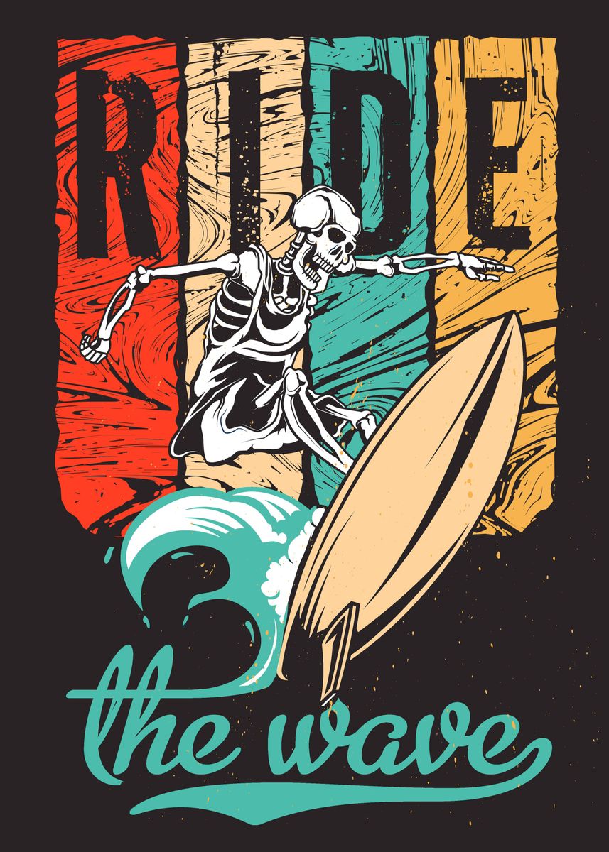 'Ride The Wave' Poster by Manuela Gojic | Displate