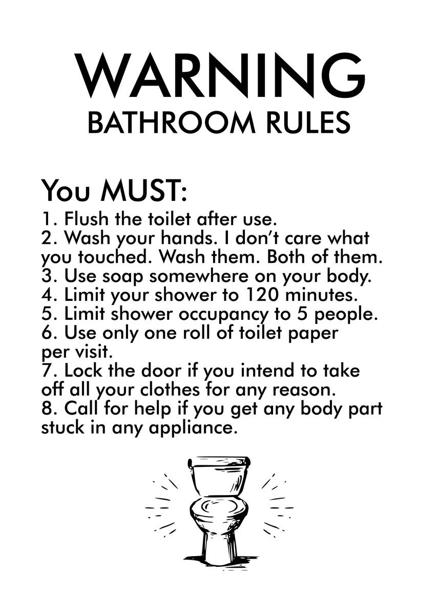 bathroom rules