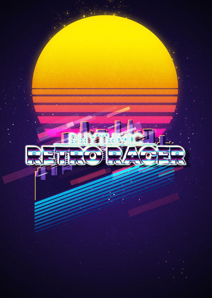 'rhymthmic retro racer' Poster by Garibaldi | Displate