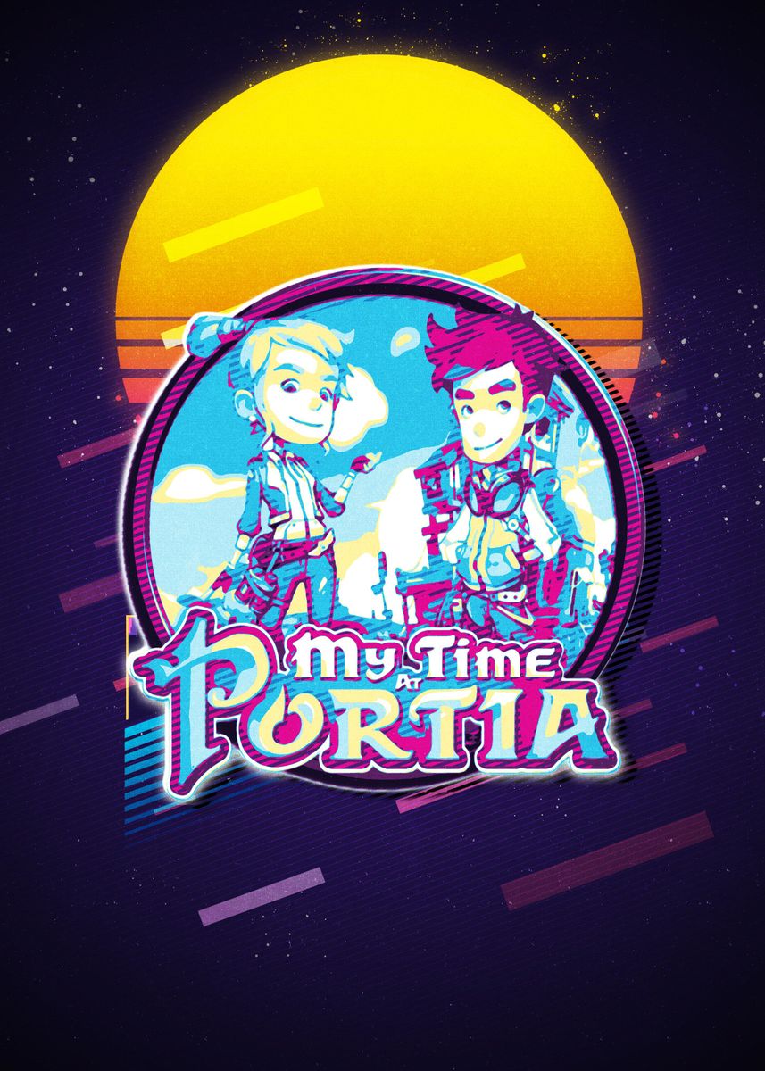 'My time at portia' Poster by Retro Nice Picture Displate
