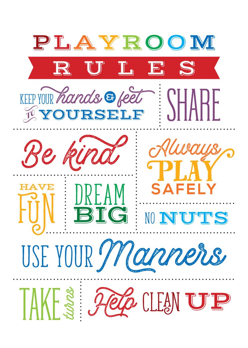 'Playroom Rules' Poster by Robin Forsyth | Displate