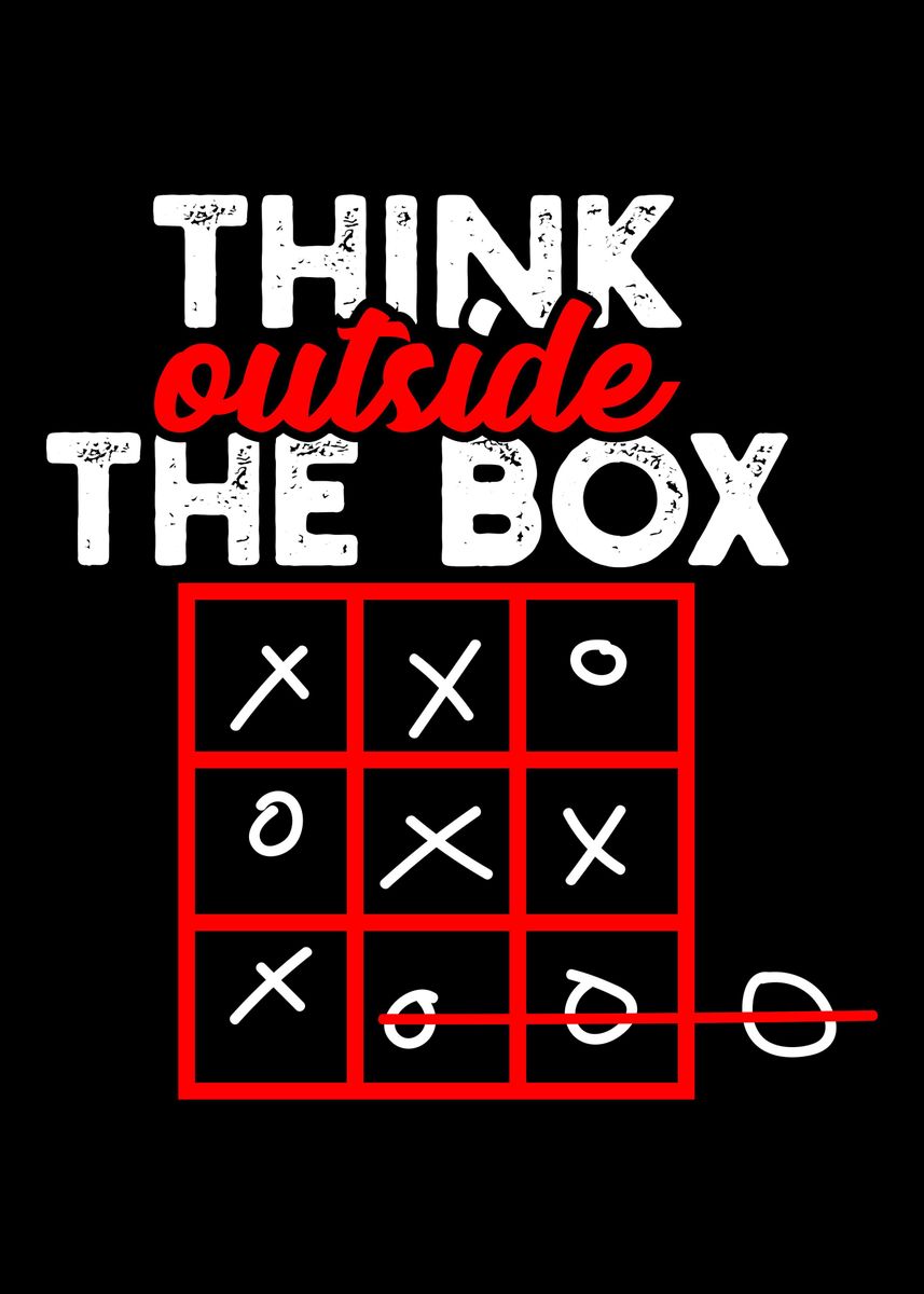 'Think Outside The Box' Poster, picture, metal print, paint by Stefanie ...