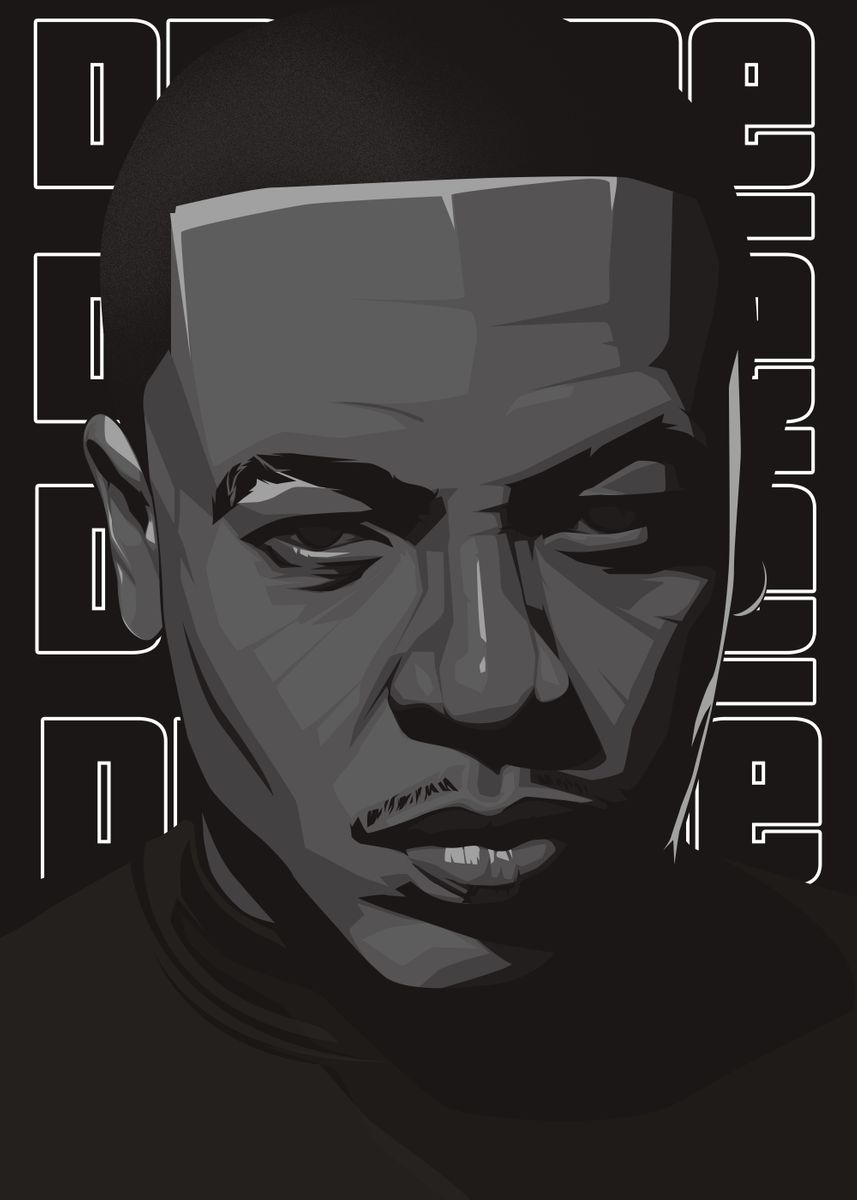 'Dr Dre' Poster, picture, metal print, paint by Ramil Bag Ao | Displate