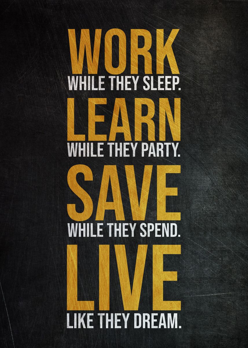 'Golden Business Motivation' Poster, picture, metal print, paint by ...