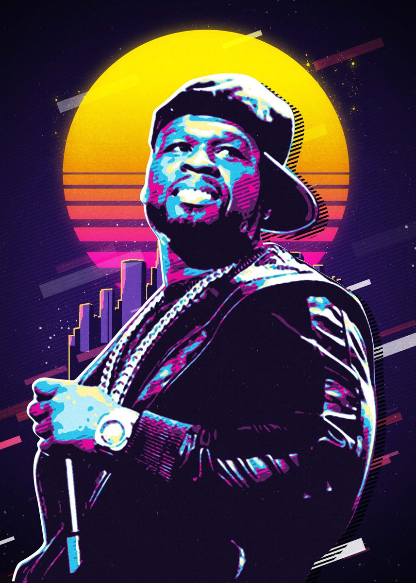 '50 Cent ' Poster, picture, metal print, paint by San Illustrator ...