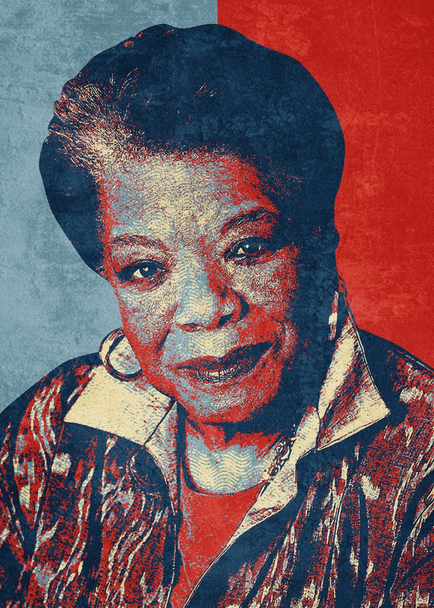 'Maya Angelou' Poster by Izmo Scribbles | Displate