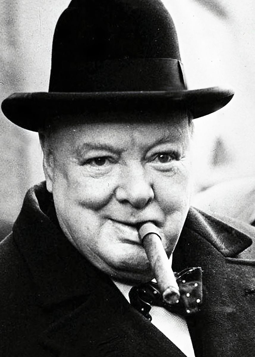 'Sir Winston Churchill' Poster, picture, metal print, paint by anamaria ...