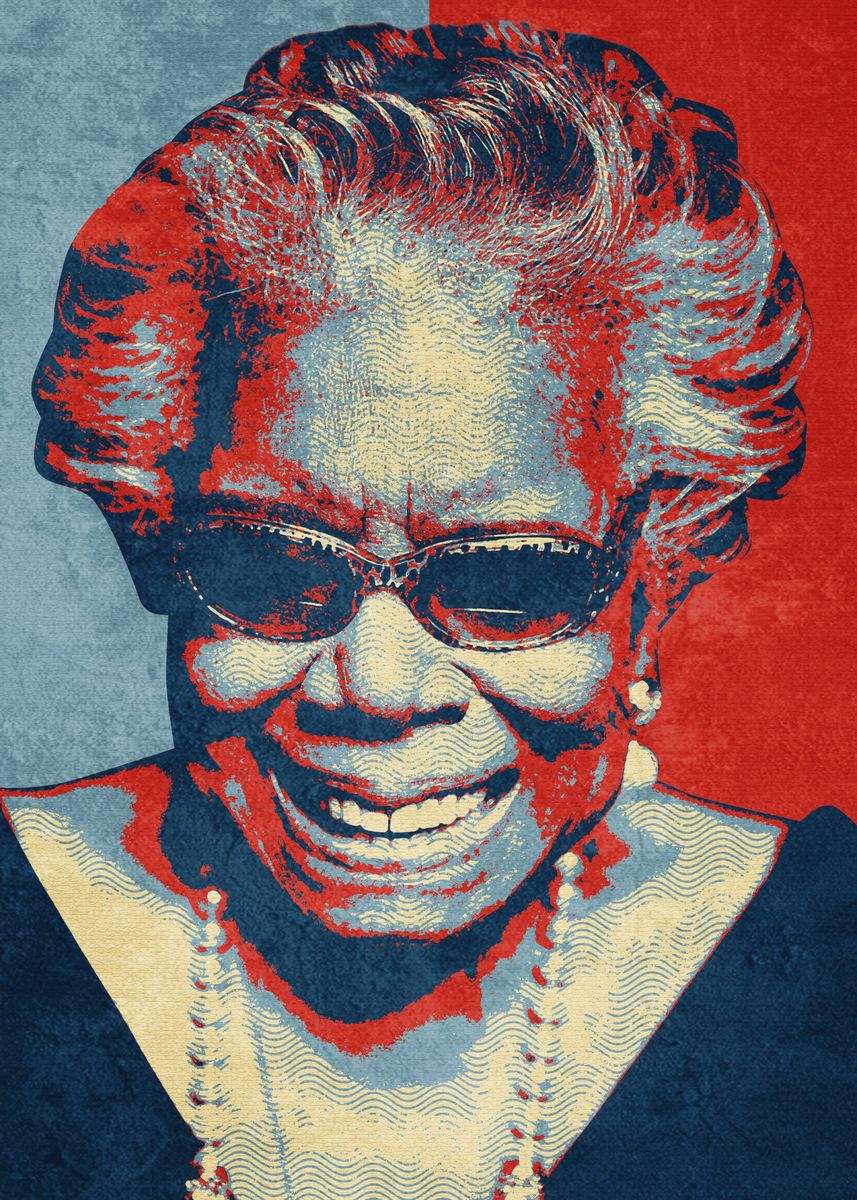 'Maya Angelou' Poster, picture, metal print, paint by Izmo Scribbles ...