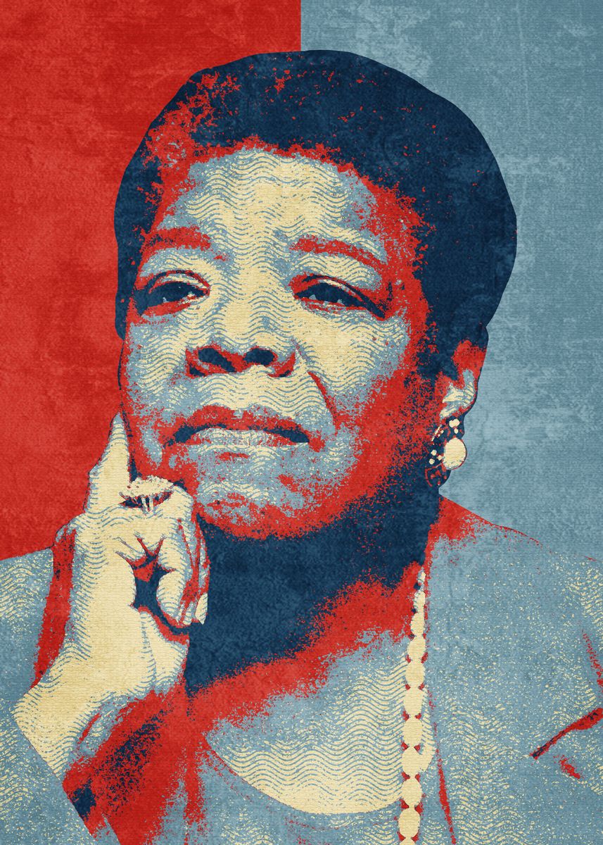 'Maya Angelou' Poster by Izmo Scribbles | Displate