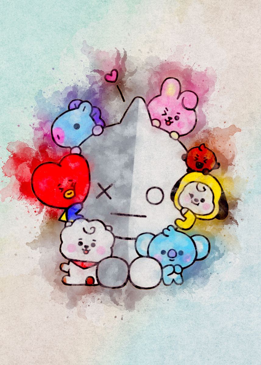 Bts Bt12 Watercolor Poster By Defi Saul Displate