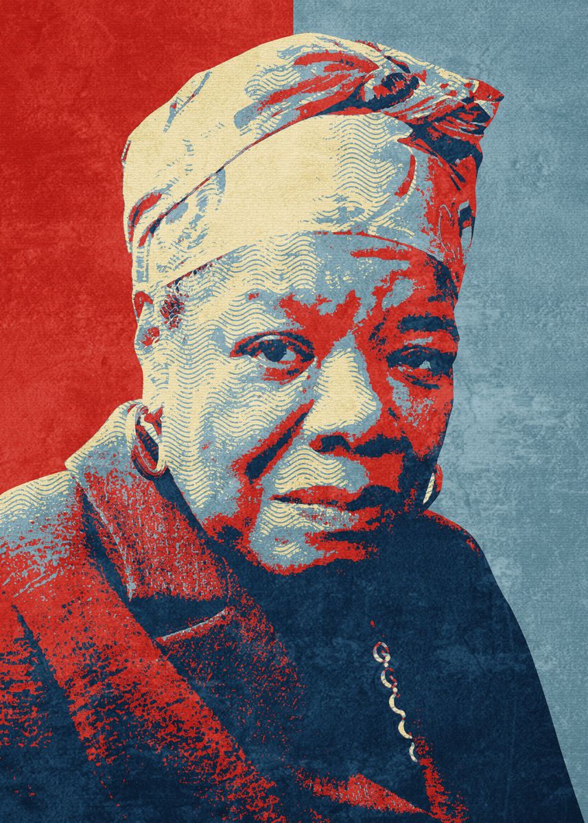 'Maya Angelou' Poster, picture, metal print, paint by Izmo Scribbles ...